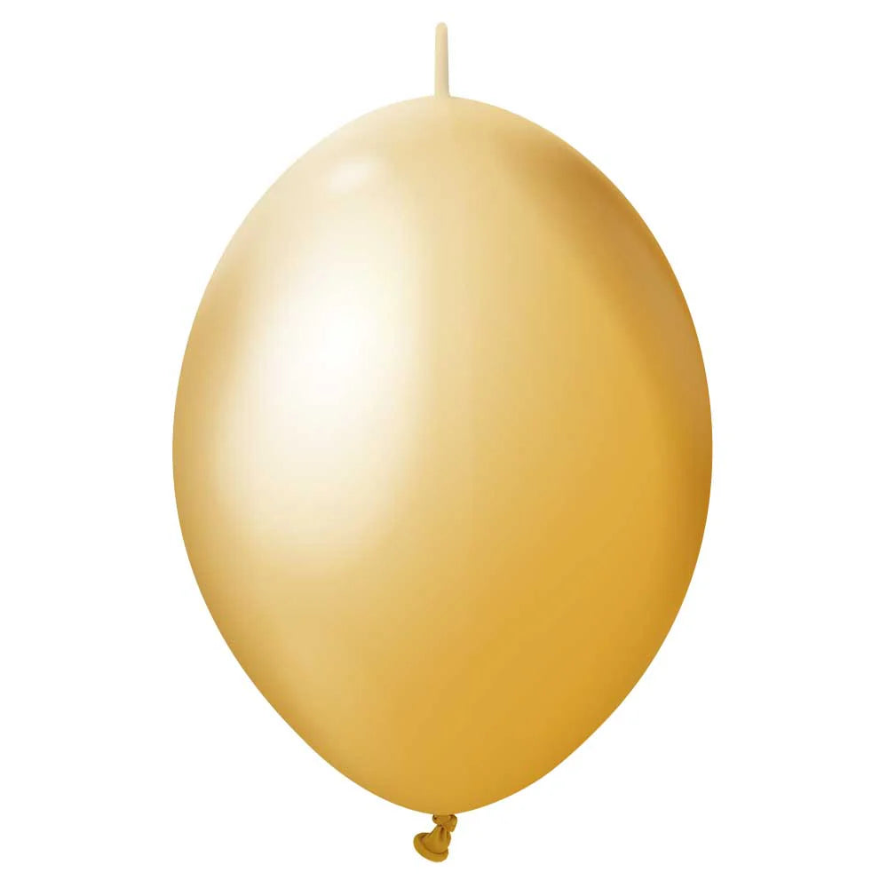 KALISAN 12” Mirror Gold K-Link Latex 50ct